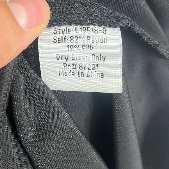 Johnny Was Love Black Velvet and Silk Top - Picture 9 of 9